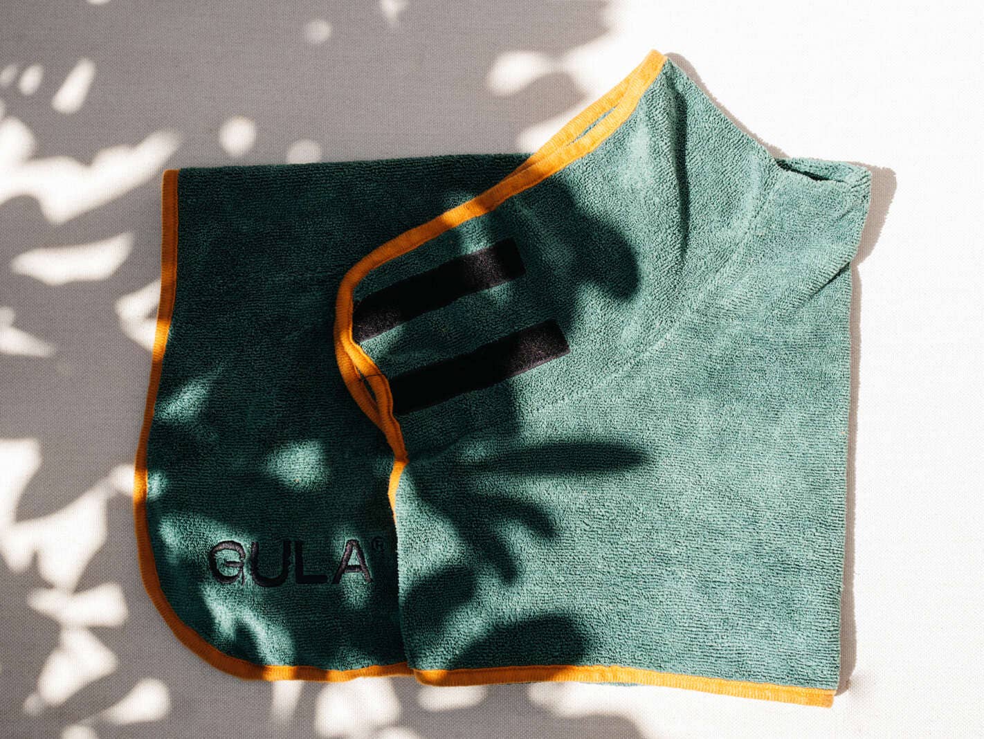 Peignoir pour chien / Serviette de séchage pour chien - Vert et orange