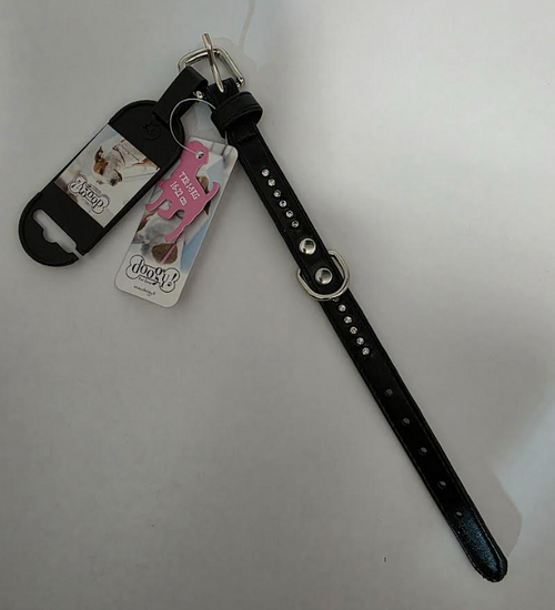 Collier chien Glamorous chien Noir 25 cm