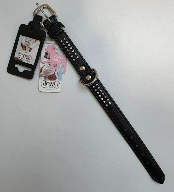 Collier chien Glamorous chien Noir 30 cm