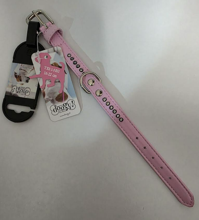 Collier chien Glamorous chien Rose 25 cm