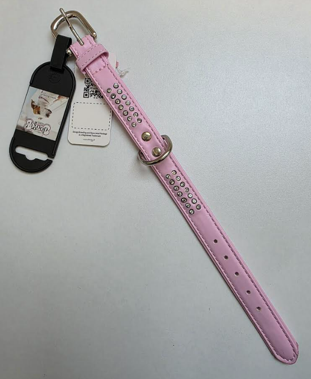 Collier chien Glamorous chien Rose 30 cm