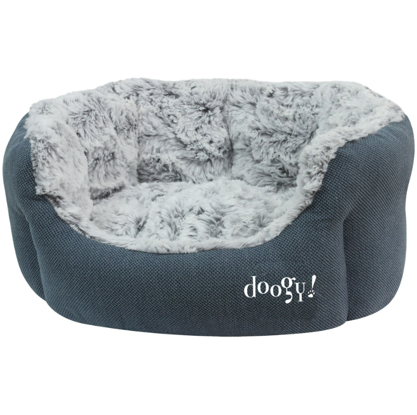 Corbeille ouatinée Whooly Bleue 45 cm