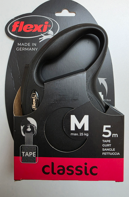 Laisse Flexi Classic sangle M longeur 5 mètres