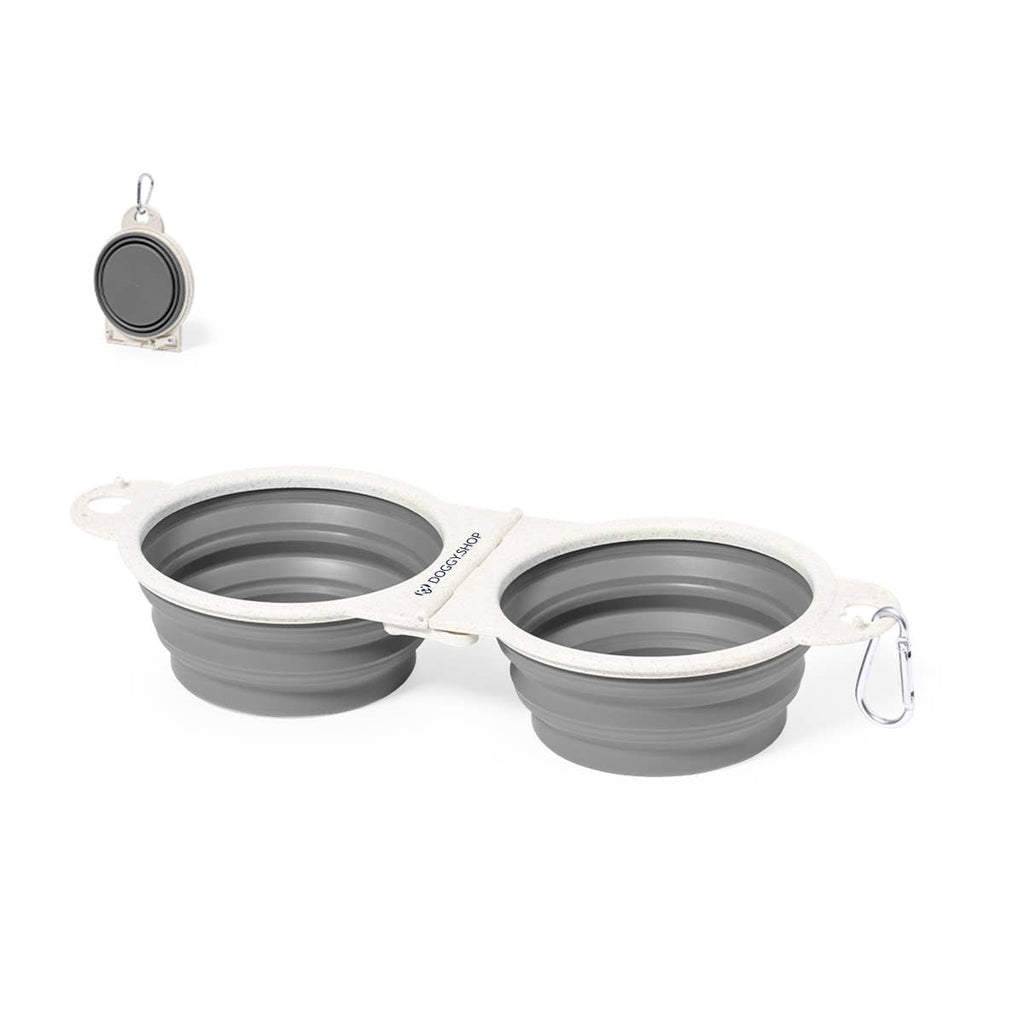Gamelle portable en paille de blé pour eau et nourriture