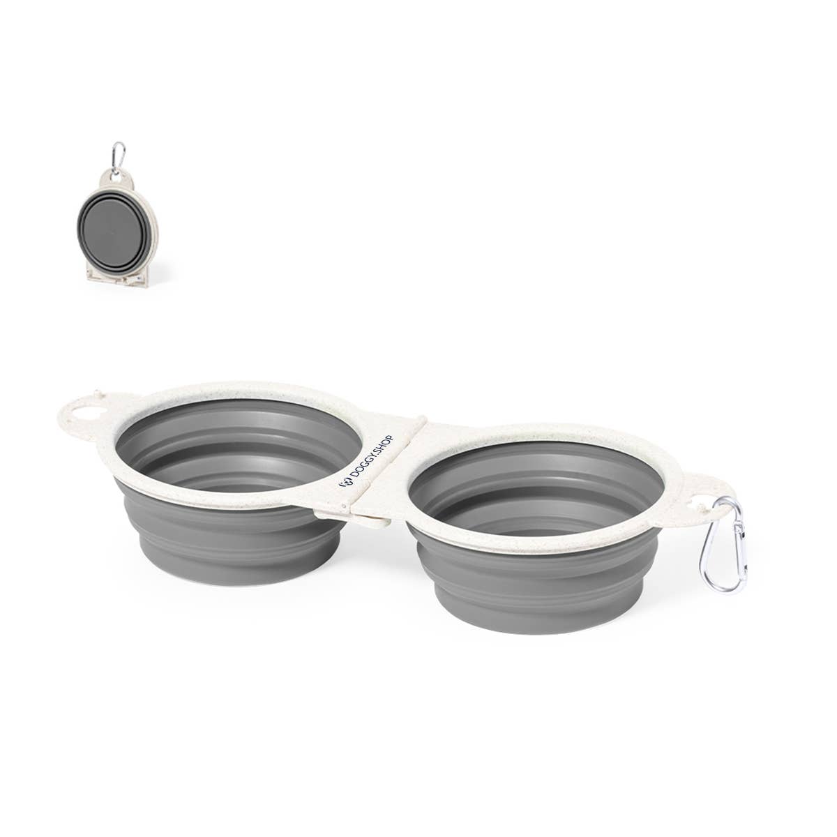 Gamelle portable en paille de blé pour eau et nourriture