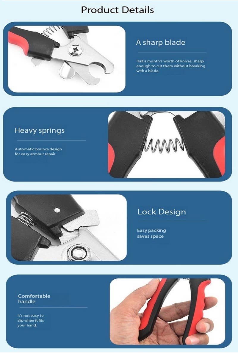 Ensemble de coupe-ongles pour animaux de compagnie
