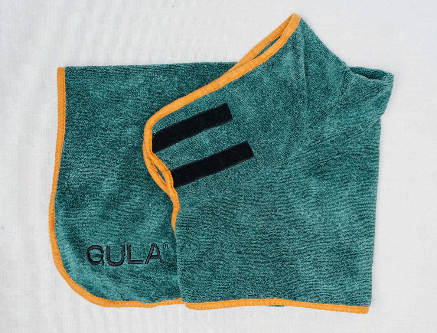 Peignoir pour chien / Serviette de séchage pour chien - Vert et orange