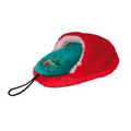 Jouet peluche pour chien en forme de mule rouge et verte sonore 18 cm.